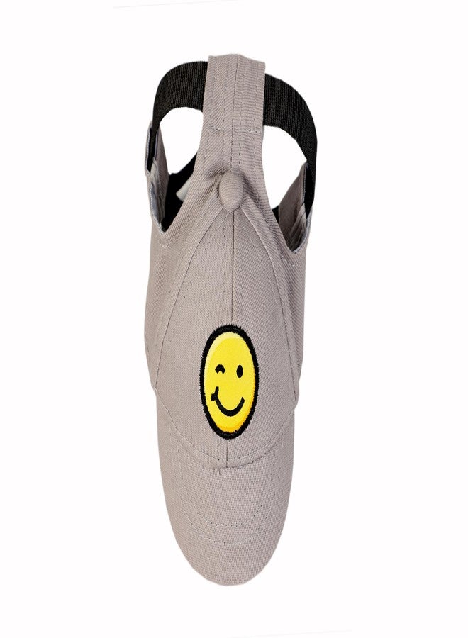 Infispace Dog's & Cat's Baseball Smile Cap with Adjustable Strap (Black, Pack of 1) (Random, L) - Image 3